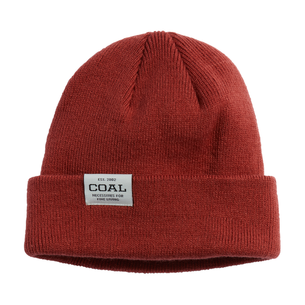 Coal The Uniform Low Recycled Knit Cuff Beanie Red Clay