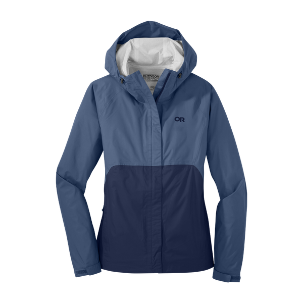 Outdoor Research Women's Apollo Rain Jacket Nimbus/Naval Blue