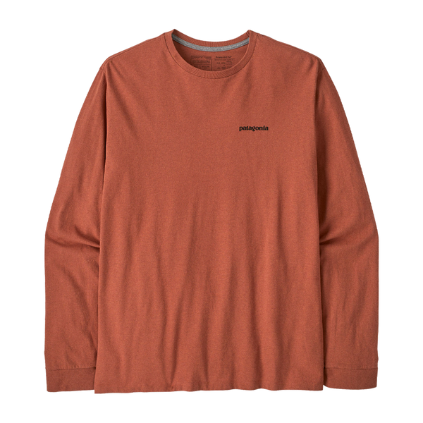 Patagonia Men's Long-Sleeved P-6 Logo Responsibili-Tee Quartz Coral