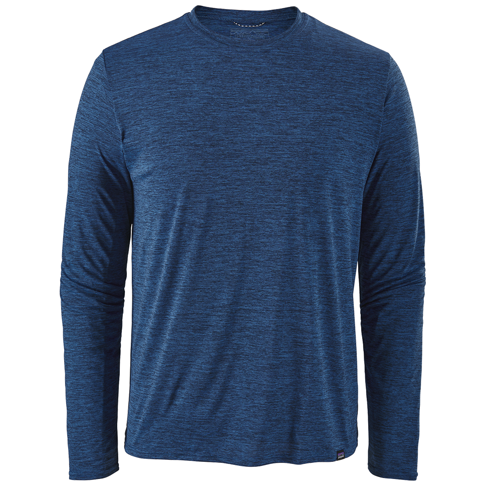 Patagonia Men's Long-Sleeved Capilene Cool Daily Shirt Viking Blue - Navy Blue X-Dye