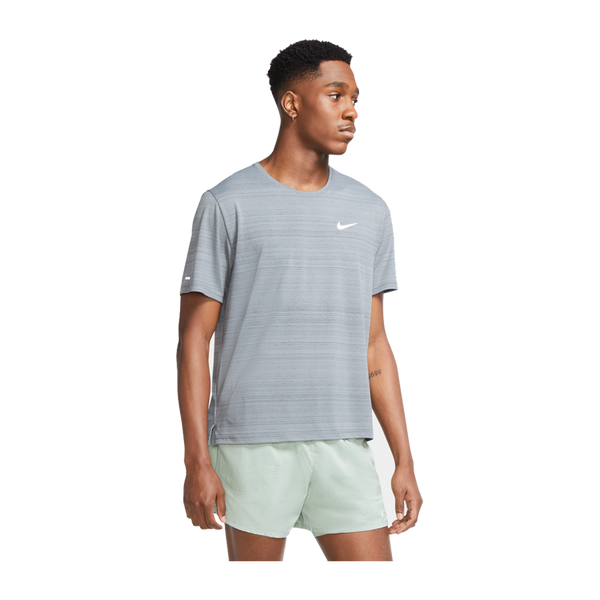 Nike Men's Dri-FIT Miler Running Top Smoke Grey