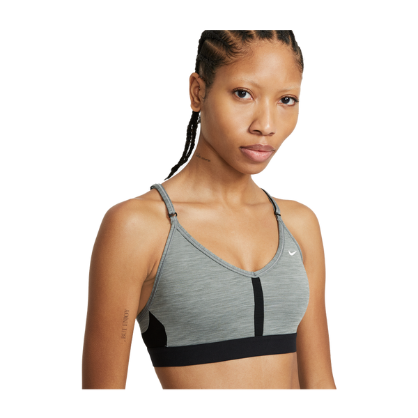 Nike Women's Nike Dri-FIT Indy Light-Support Padded V-Neck Sports Bra Smoke Grey