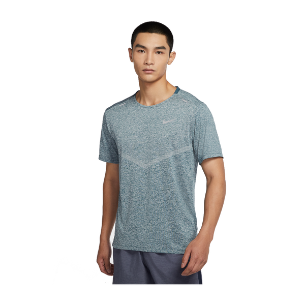 Nike Men's Dri-FIT Rise 365 Short-Sleeve Running Top Ash Green