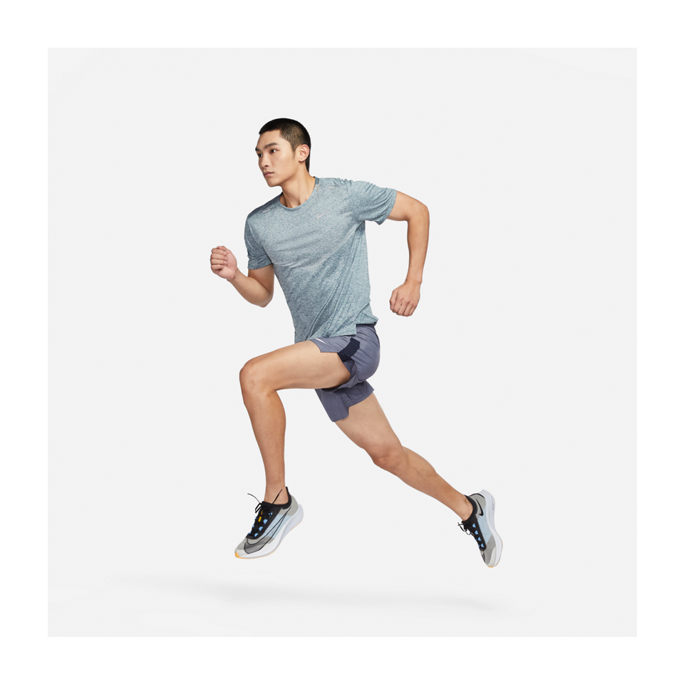 Nike Men s Dri FIT Rise 365 Short Sleeve Running Top Ash Green