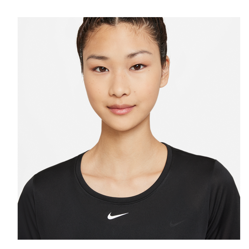 Nike Women's Nike Dri-FIT One Standard Fit Short-Sleeve Top Black/White