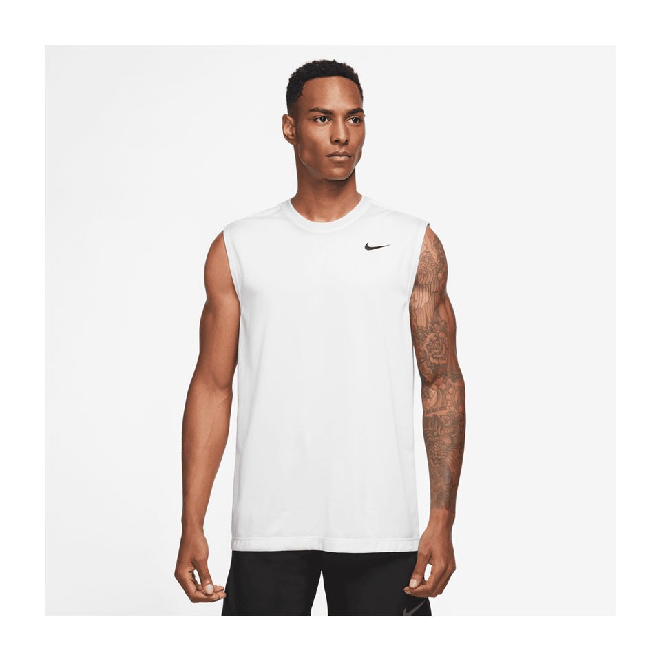 schouder verdund provincie Nike Men's Dri-FIT Legend Sleeveless Fitness T-Shirt White/Black - Play  Stores Inc