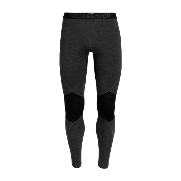 Icebreaker Men's BodyfitZone Merino 260 Zone Thermal Leggings Jet Heather/Black