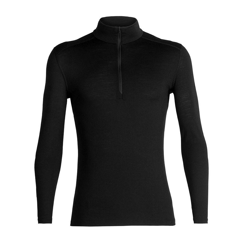 icebreaker 200 Oasis Long Sleeve Half Zip Men s M Black