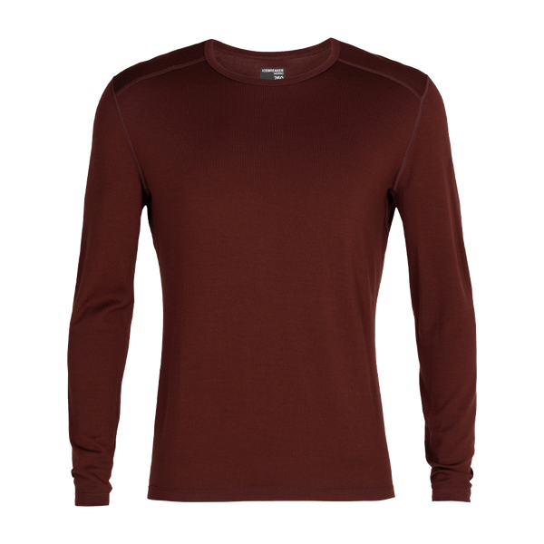 Icebreaker Men's Merino 260 Tech Long Sleeve Crewe Thermal Top Espresso
