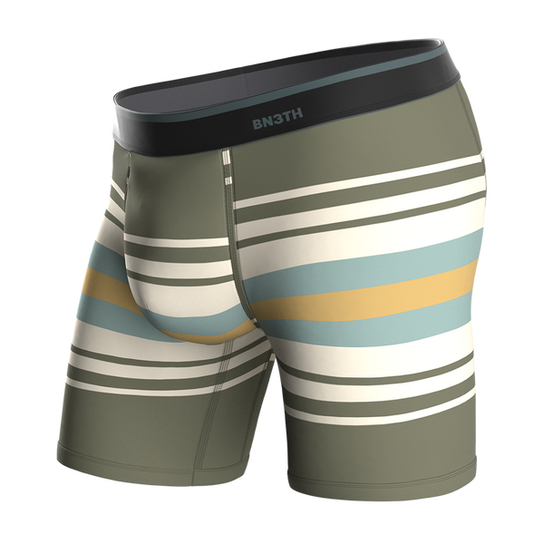 BN3TH Men's Classic Boxer Brief Sunday Stripe Pine