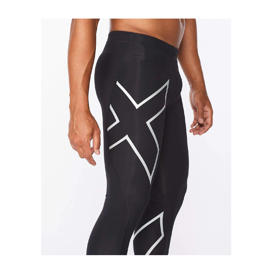 2XU Women's Compression Tights Black Silver - Toby's Sports!