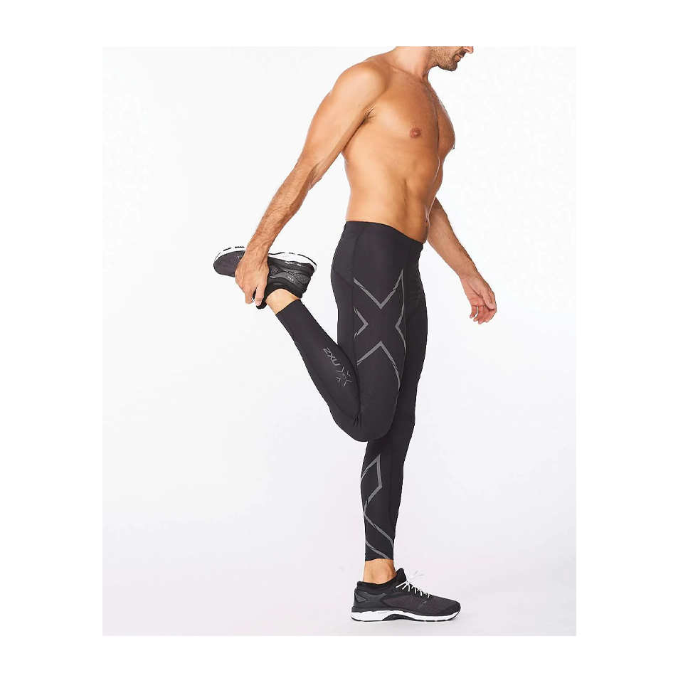 2XU Men's Light Speed Compression Tights Black/Black Reflective