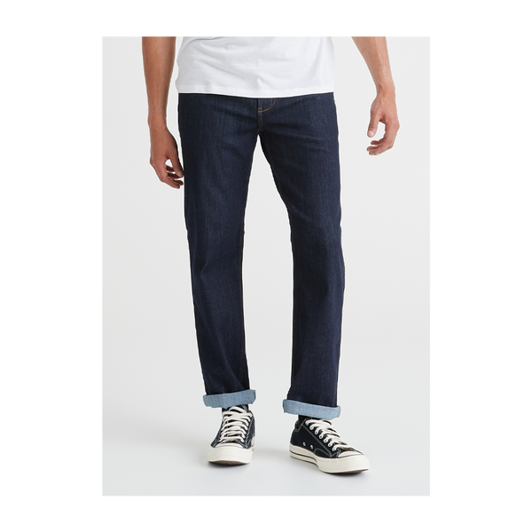 DUER Men's Performance Denim Athletic Straight Heritage Rinse