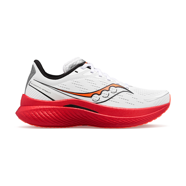 Saucony Women's Endorphin Speed 3 White/Black/VIZI Red