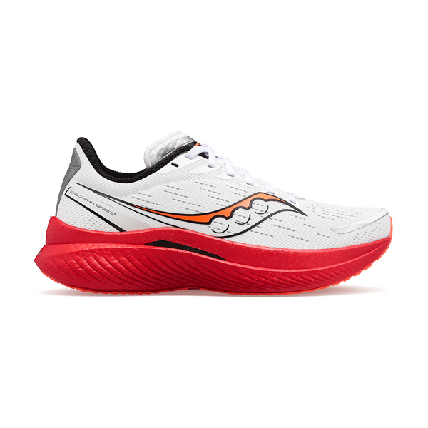 Saucony Men's Endorphin Speed 3 White/Black/VIZI Red