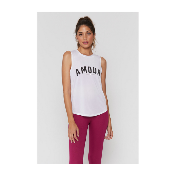 Spiritual Gangster Women's Amour Active Muscle Tank White