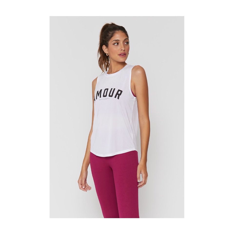Spiritual Gangster Women's Amour Active Muscle Tank White