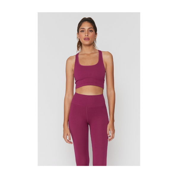 Spiritual Gangster Women's Athena Seamless Crop Tank Rosaline