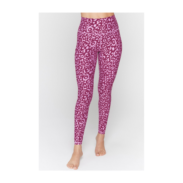 Spiritual Gangster Women's Intent Eco Jersey High Waist Legging Wildcat Print