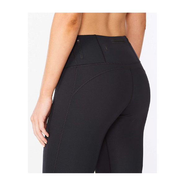 2XU Women's Light Speed Mid-Rise Compression Tights Black/Gold Reflective