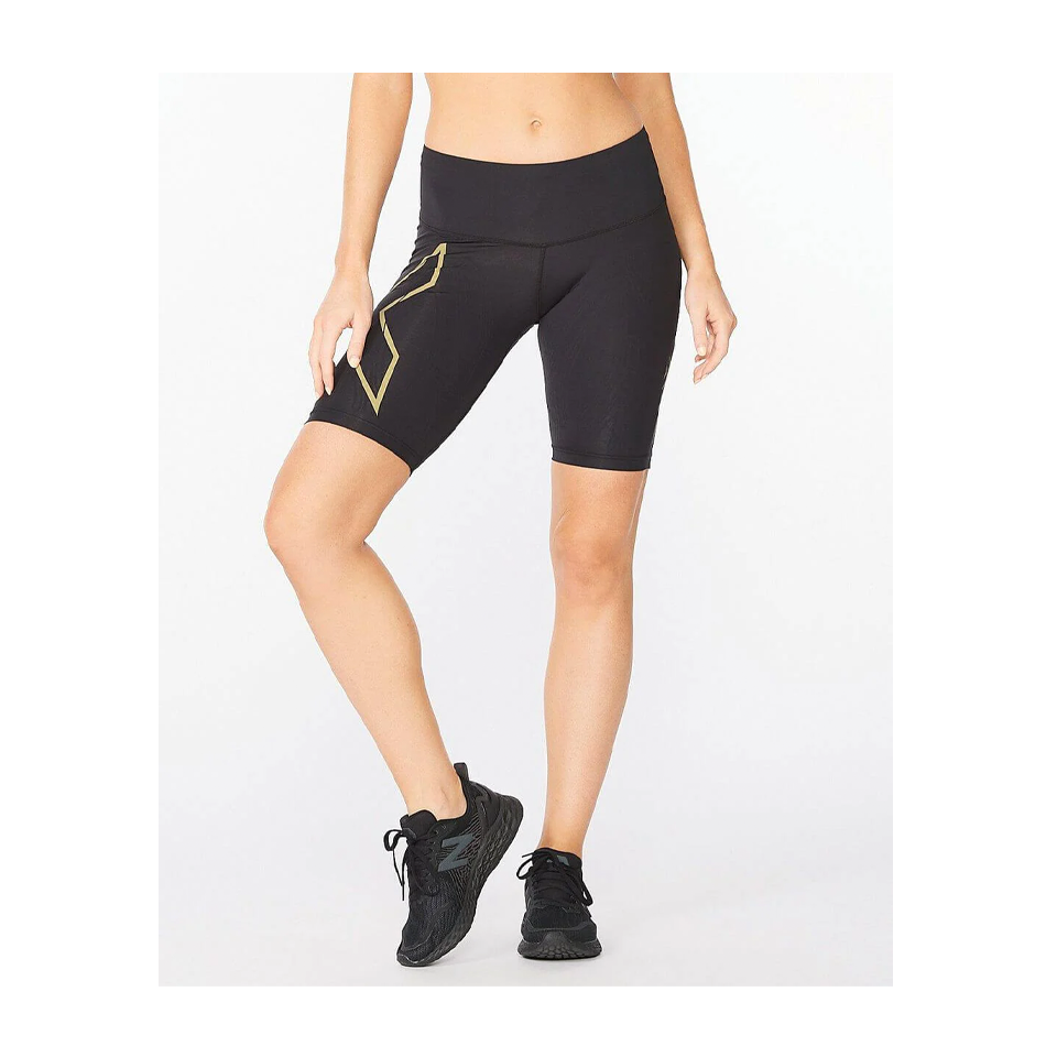 Buy 2XU MCS Run Comp Tights With Back Storage in Black/Gold