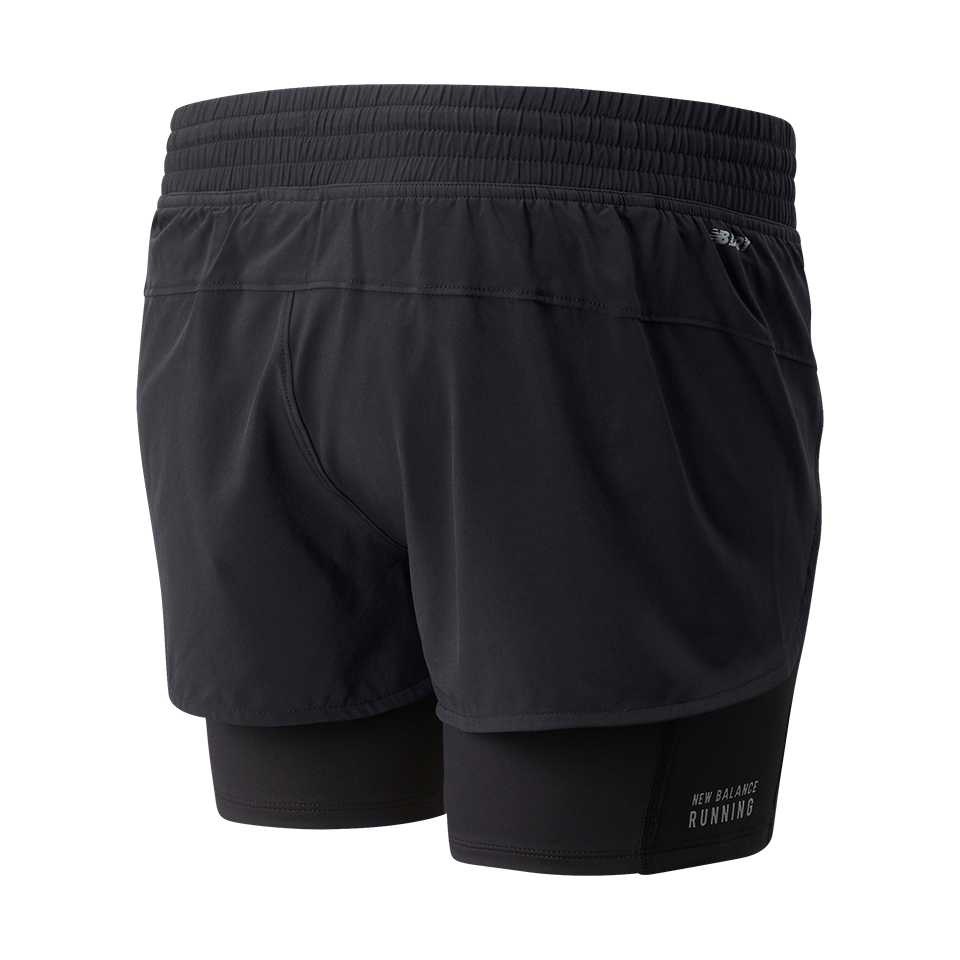 Women's Running Shorts, Stellar & Black