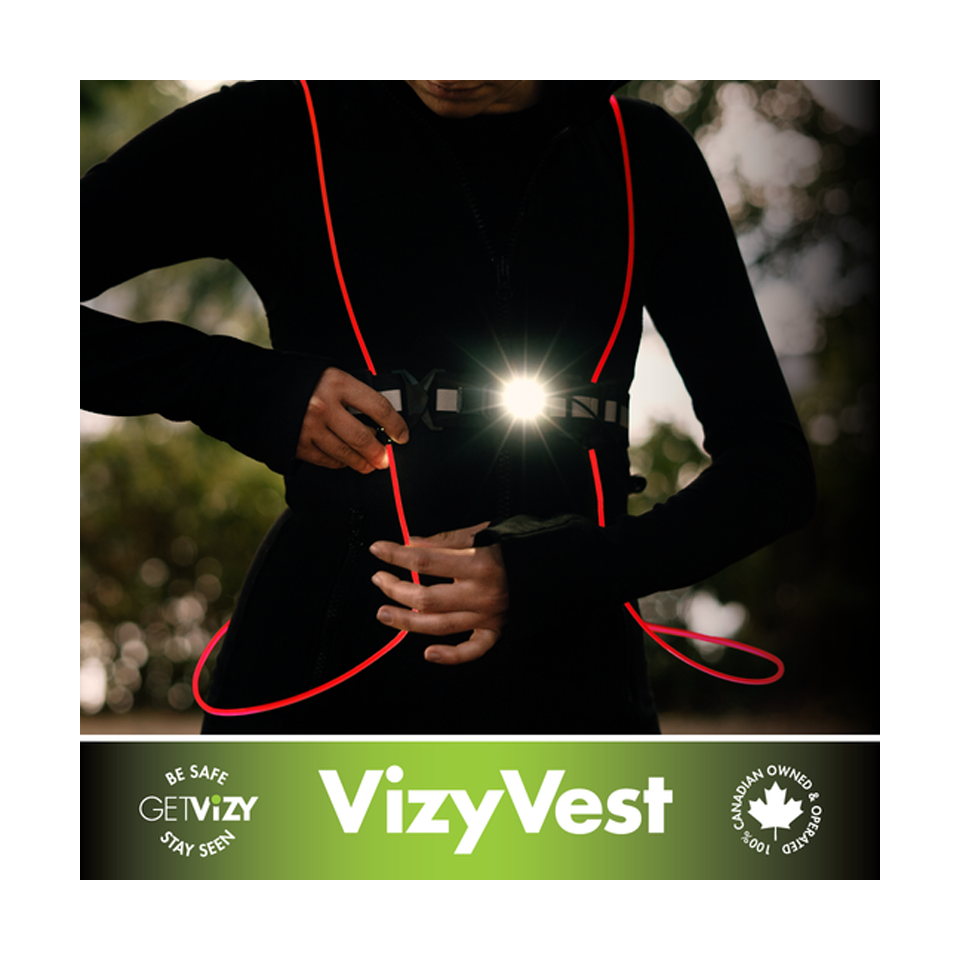 Get Vizy VizyVest 2.0 Rechargeable LED Vest with Chest Light