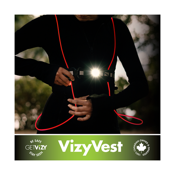 Get Vizy VizyVest 2.0 Rechargeable LED Vest with Chest Light